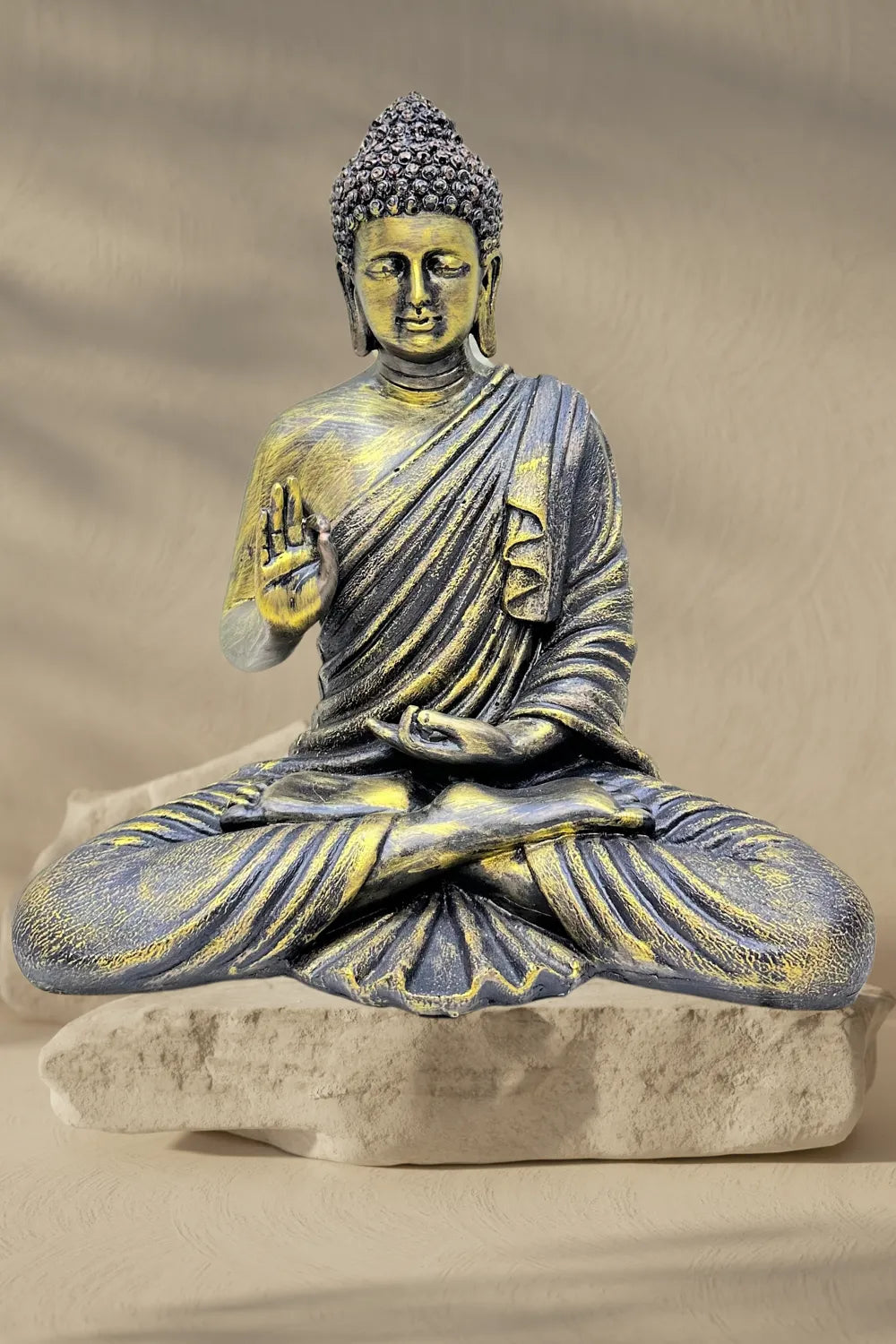 Traditional Rusted Gold Buddha for Home Decor & Gifting