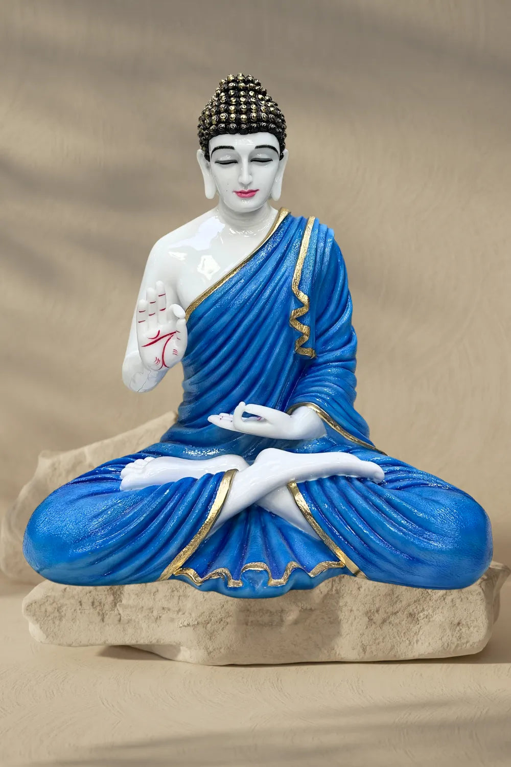 Glass Finish Large Ceramic Buddha