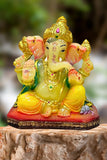 Hand Crafted Ceramic  Multicolor Vinayagar Statue