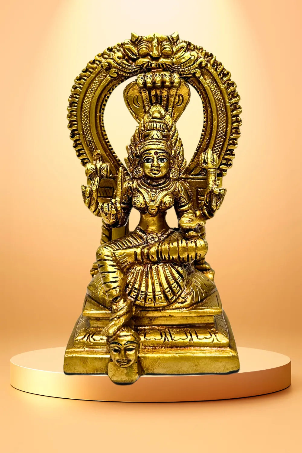 Gold-Plated Fiber Nagapoosani Statue