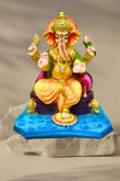 Multicolor Ceramic Ganesha – Stone Work Finish