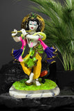 Hand Crafted Ceramic Multicolor Krishna Statue