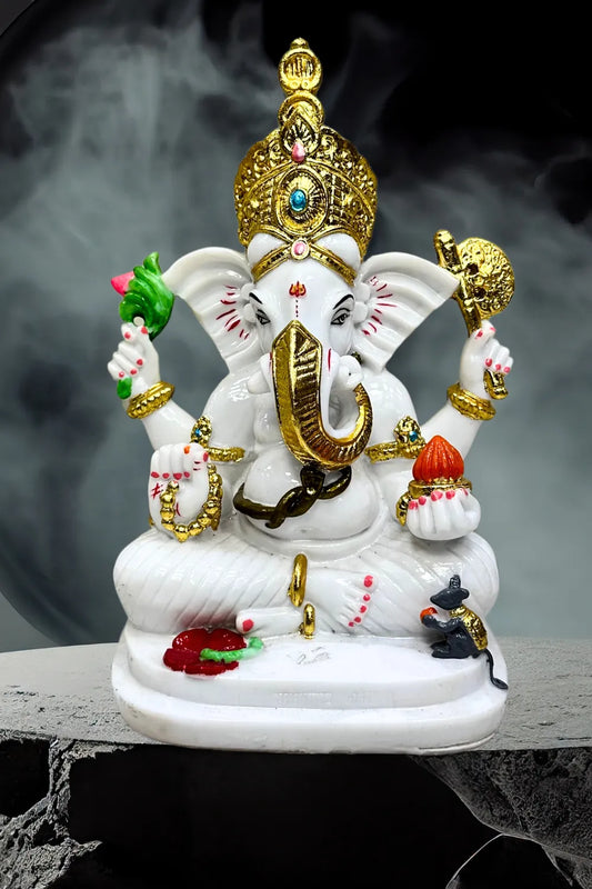 Hand Crafted Ceramic Vinayagar Statue - Model 1