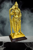Gold-Plated Fiber Singapore Murugan Statue - Large