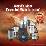 Preethi Zodiac Black Mixer Grinder 750W – Chef Jar + 4 Jars | Lifelong Free Service
