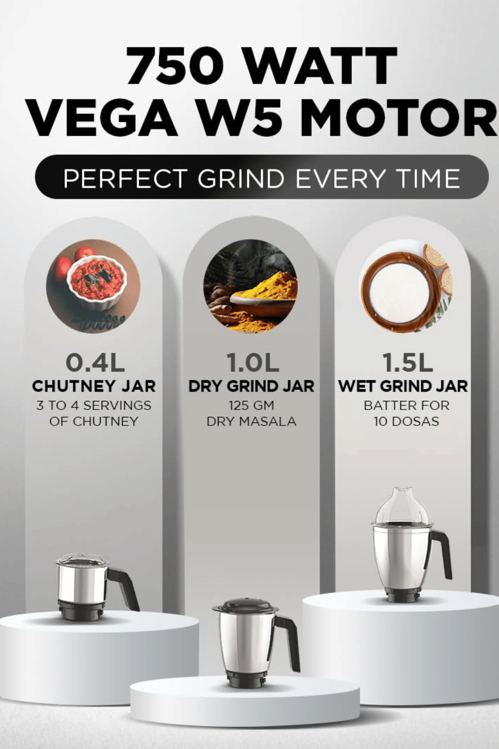 PREETHI PEPPY PRO 750W MIXER GRINDER – POWERFUL PERFORMANCE