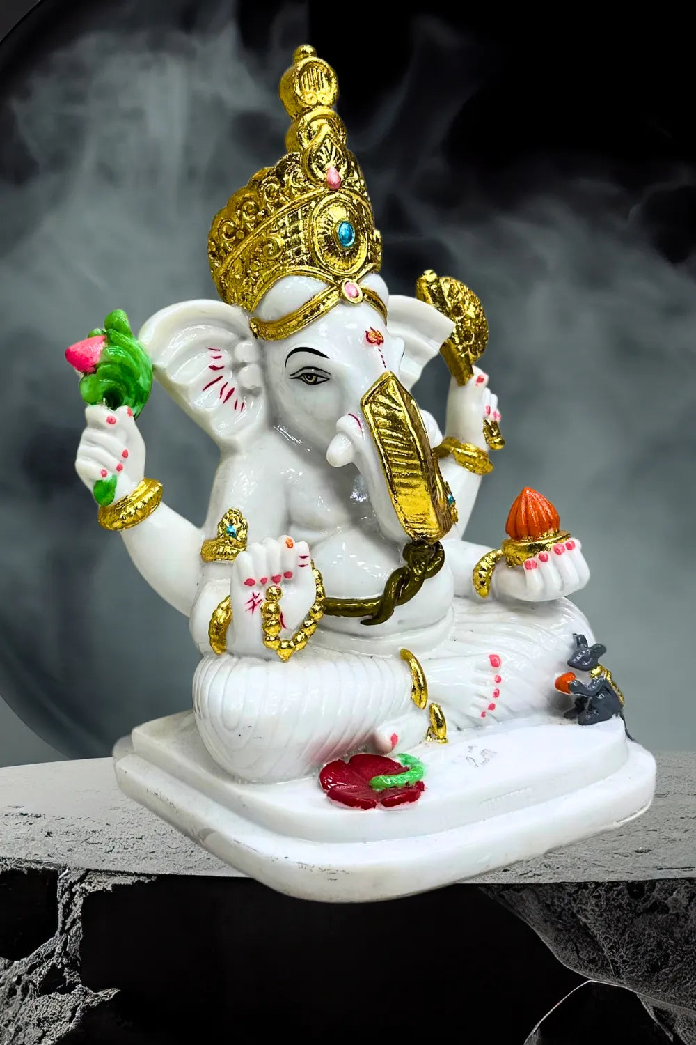 Hand Crafted Ceramic Vinayagar Statue - Model 1