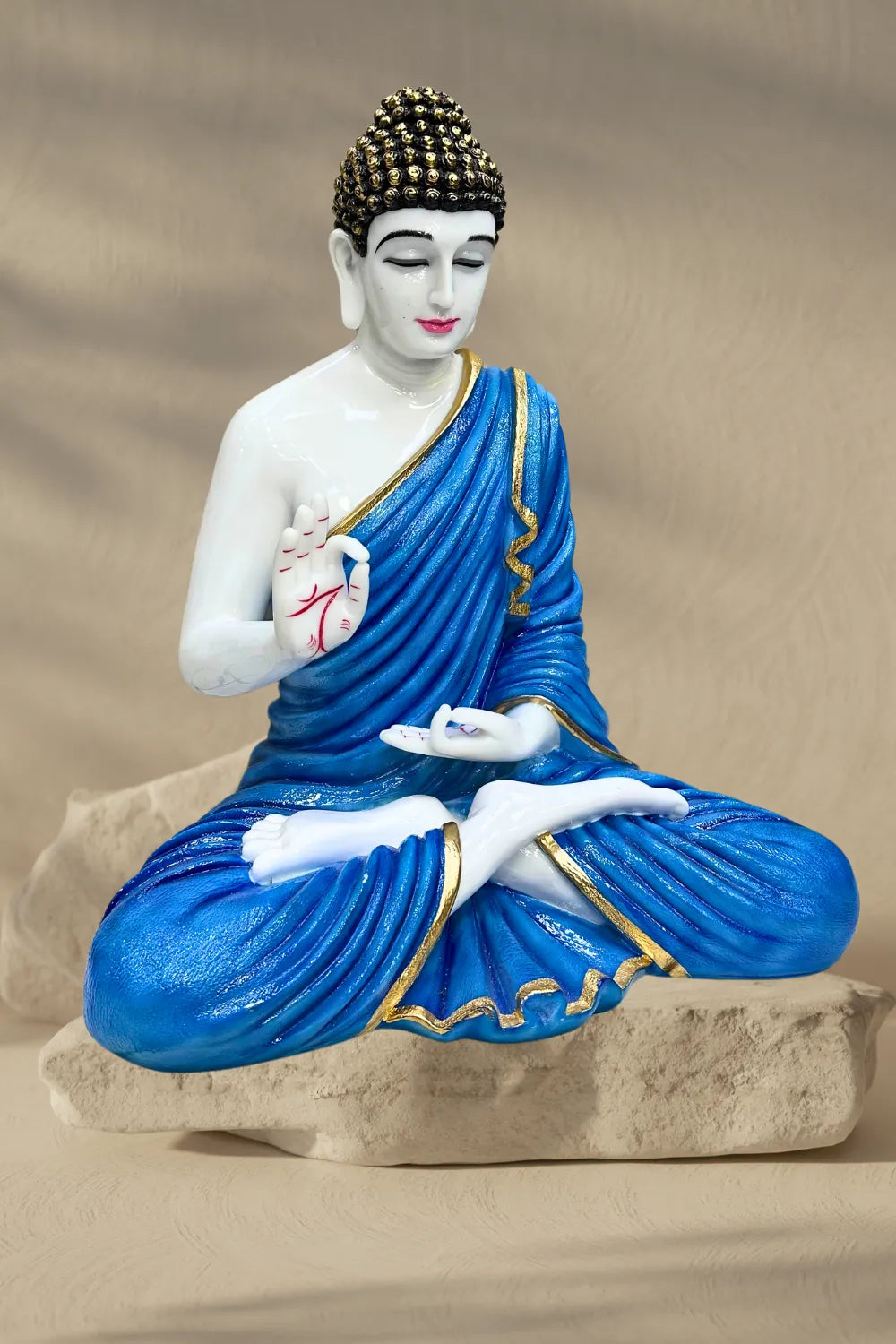 Glass Finish Large Ceramic Buddha