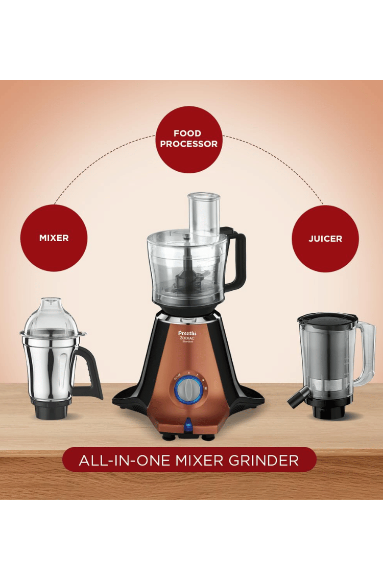 PREETHI ZODIAC STARDUST MIXER GRINDER + FOOD PROCESSOR – 750W