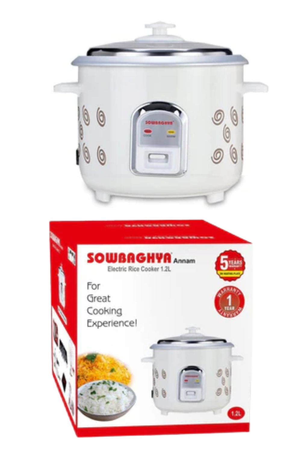 SOWBAGHYA ANNAM 1.2 LTR RICE COOKER