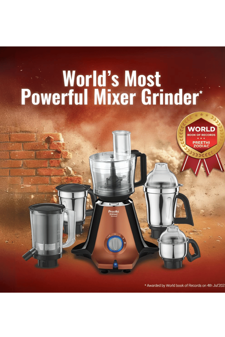 PREETHI ZODIAC STARDUST MIXER GRINDER + FOOD PROCESSOR – 750W