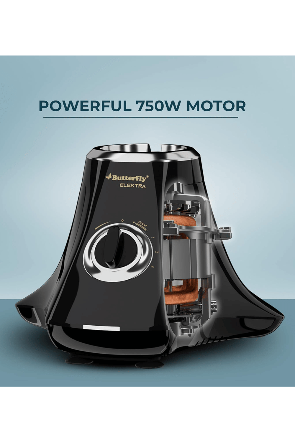 BUTTERFLY ELEKTRA 750 WATTS FOOD PROCESSOR WITH 6 JARS & 9 ATTACHMENTS