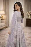 Lavender Pearl Work Anarkali  Suit Set