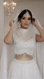 Limited Edition Ivory Crystal Bridal Lehenga Set