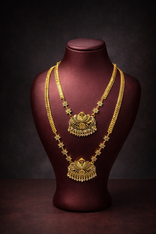 ROYAL GOLD LAYERED NECKLACE SET