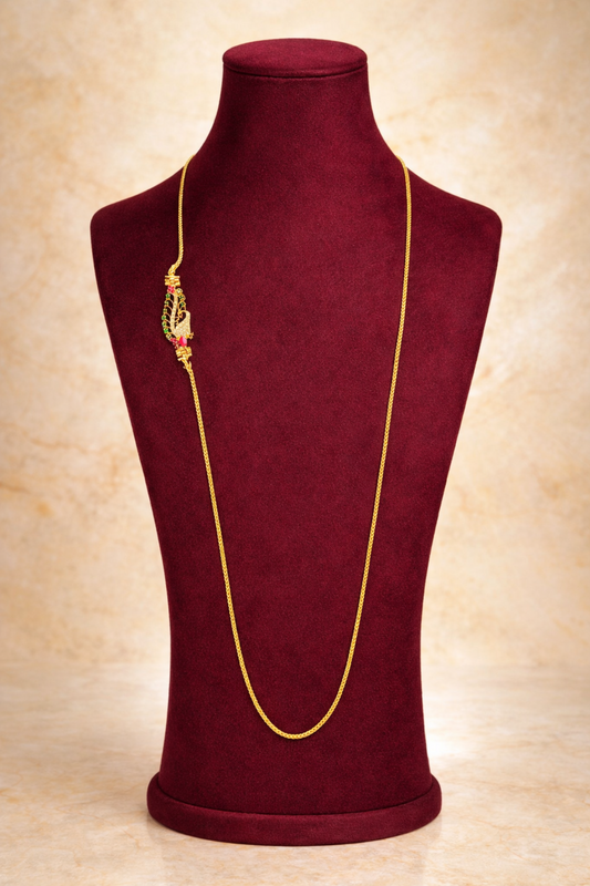 Peacock Design Gold Chain