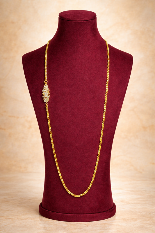 Crystal Accent Gold Chain