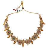 Shining 18k Gold Plated Stylish Fancy Choker Traditional Necklace Jewellery Set