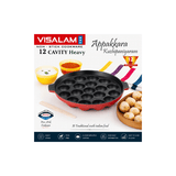 Visalam Pro Appakkara Kuzhipaniyaram Pan – 12 Cavity Heavy Non-Stick