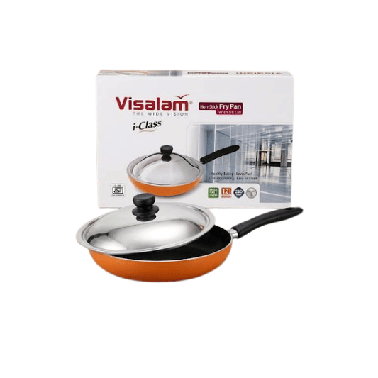 Visalam I-Class Non-Stick Fry Pan with Stainless Steel Lid – 280mm
